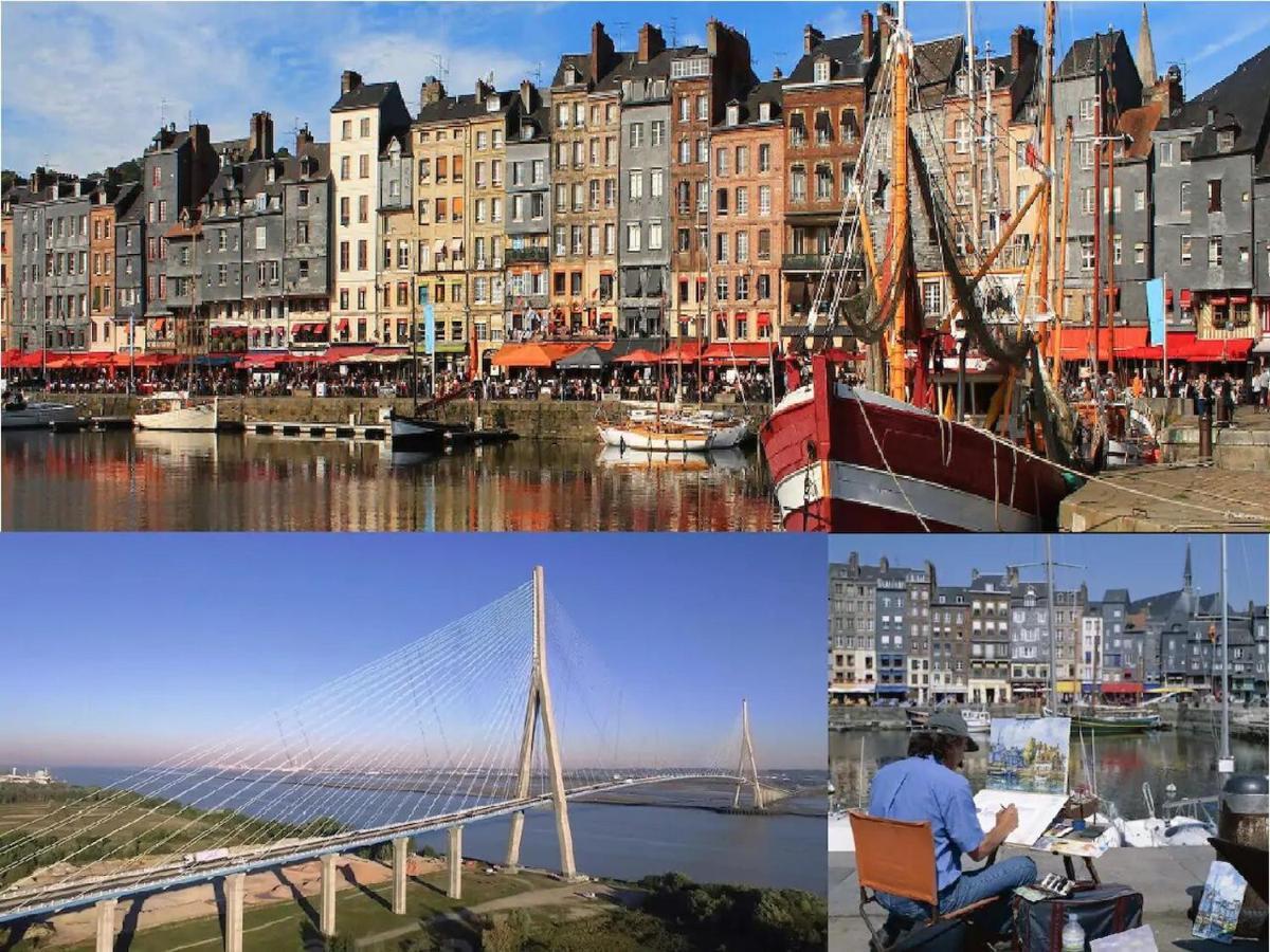 Le Fleur"H"On 11 D'Honfleur, T2 En Residence Avec Piscine, Wifi Et Parking Gratuits Équemauville Eksteriør bilde